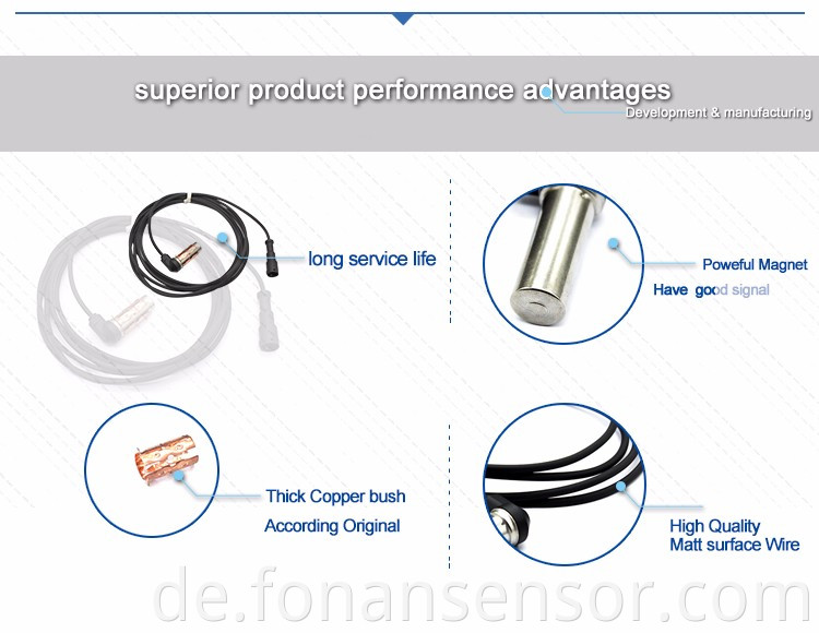 ABS-Raddrehzahlsensor für Bus Mercedes Truck Iveco 4410325790 4410329222 4410328090